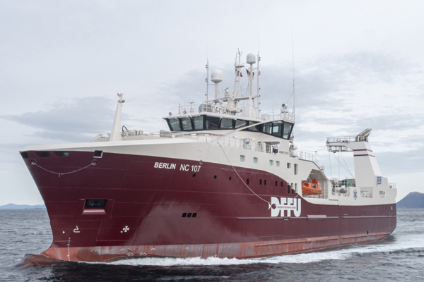 Berlin NC 107 landed in Tromsø after a successful shrimp fishing trip to Svalbard